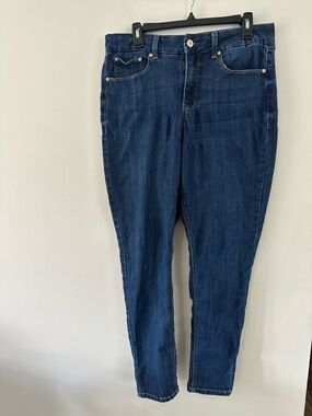 Seven7 Women's Skinny Jeans in Dark Blue Denim